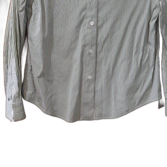 Linda Allard Ellen Tracy Vintage Stripe Button Down Shirt Women’s 12 Long Sleeve - Picture 2 of 11